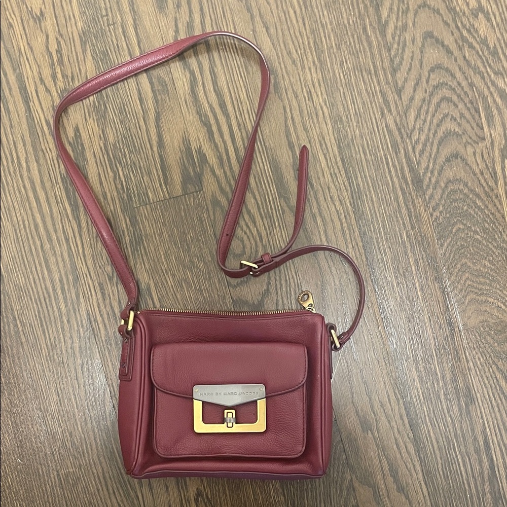 Marc by Marc Jacobs Burgundy Leather Crossbody Bag